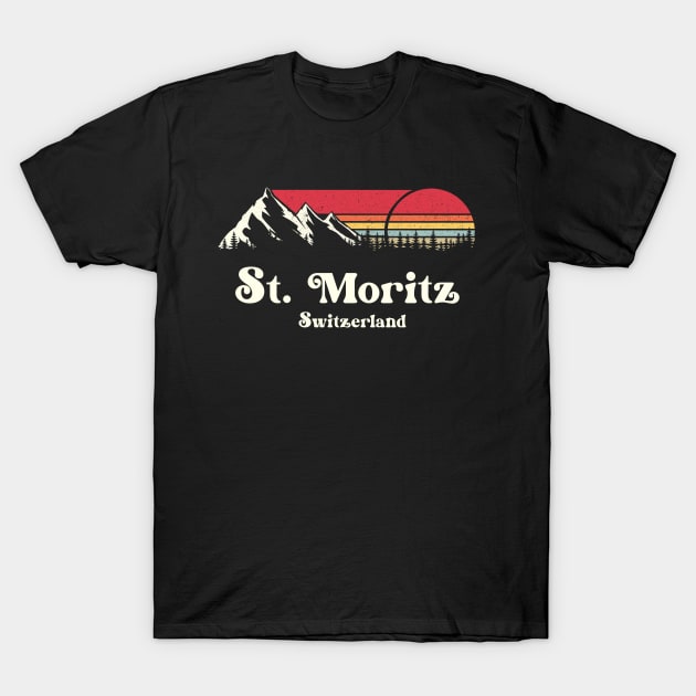 St. Moritz Mountains T-Shirt by susanne.haewss@googlemail.com